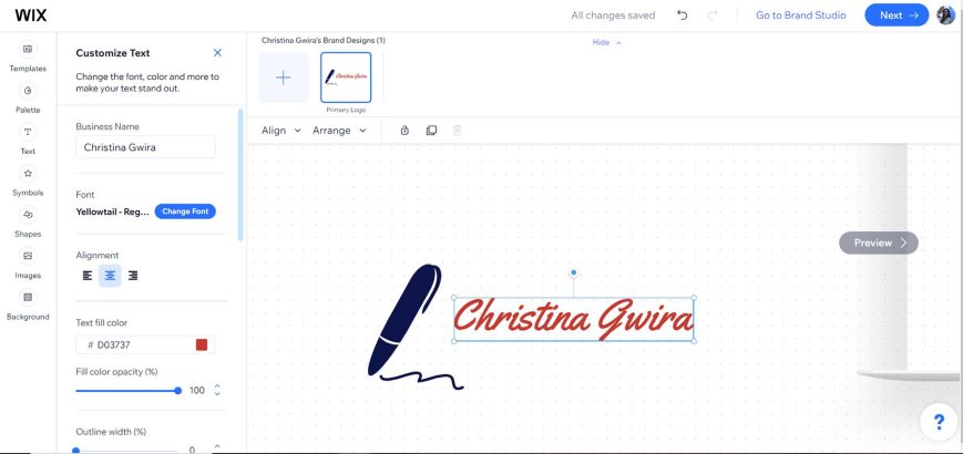 ابزار طراحی لوگو با ai ویکس wix