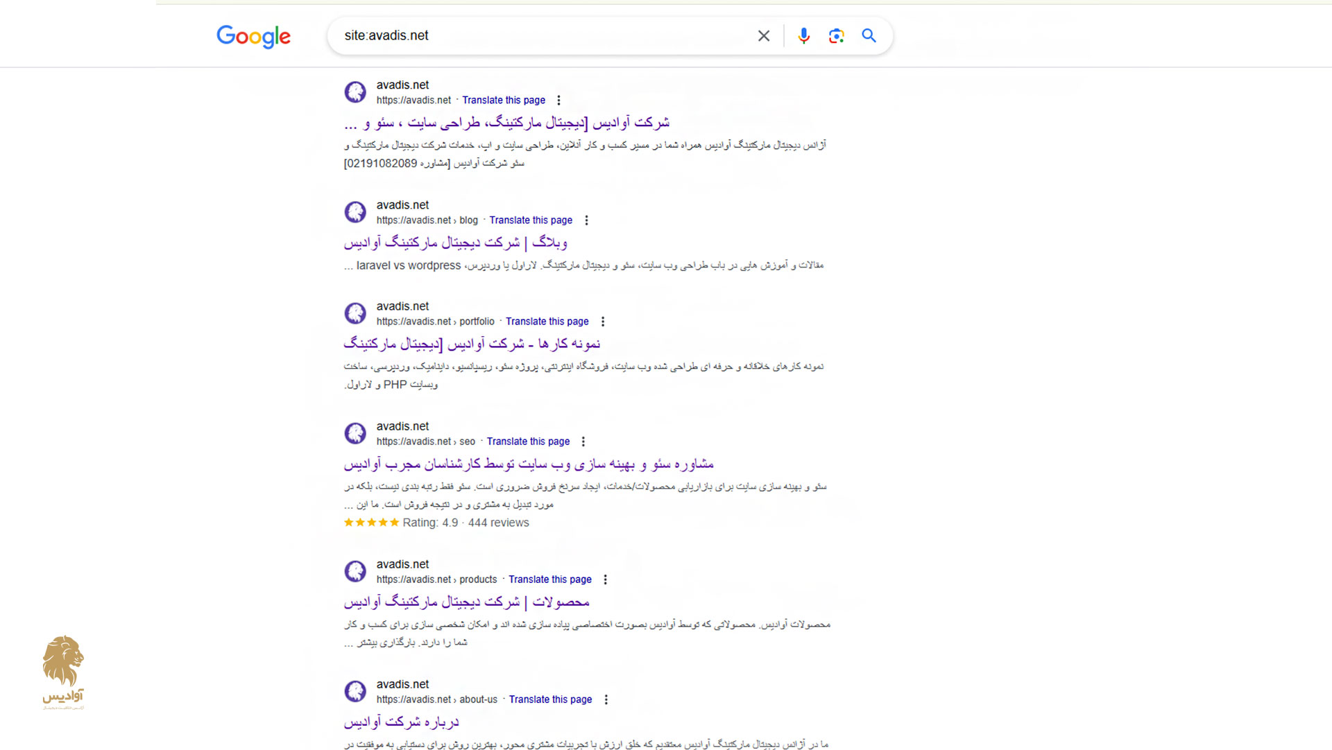 نتایج جستجوی دامنه سایت در سرچ کنسول گوگل