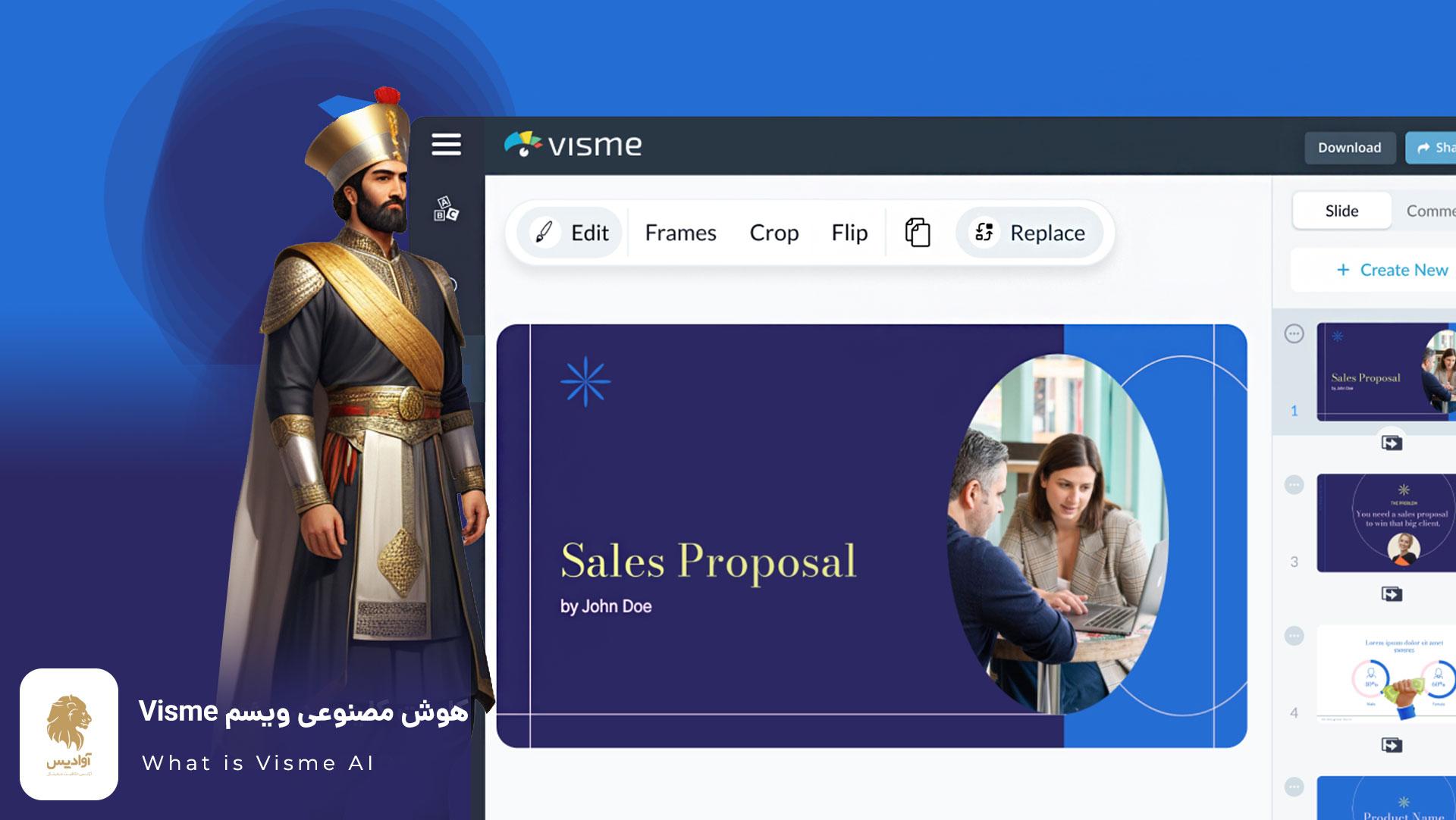 ساخت اینفوگرافیک‌ با هوش مصنوعی، طراحی پاورپوینت‌ با هوش مصنوعی با Visme Ai، معرفی هوش مصنوعی Visme