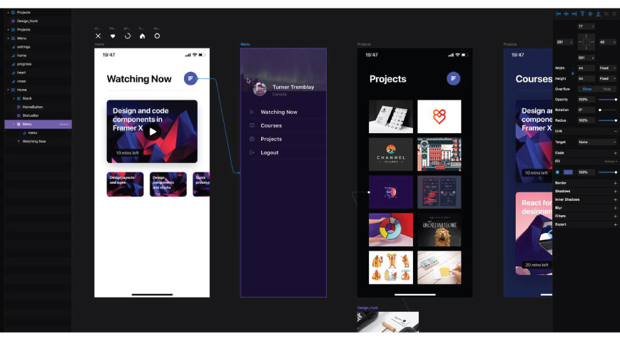 سفارش گرافیک اختصاصی سایت Framer X