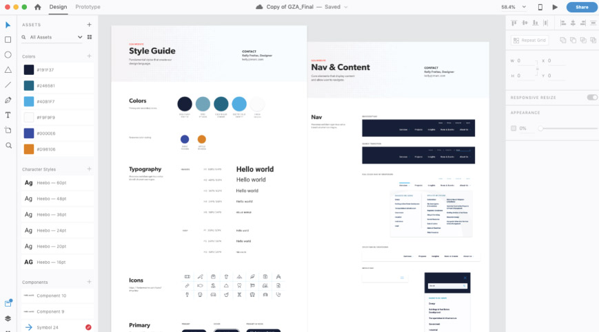 خدمات طراحی گرافیکی سایت با ادوبی ایکس‌دی (Adobe XD)
