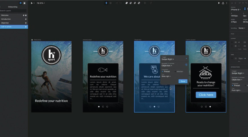 سفارش آنلاین طراحی گرافیک سایت با InVision Studio